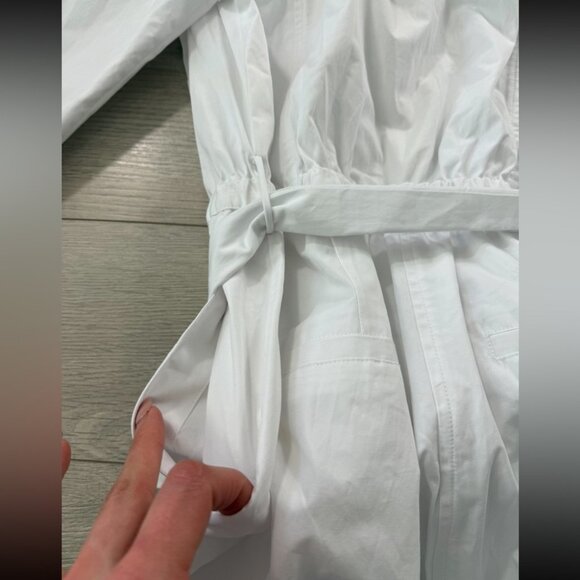 CUSTOMMADE White Ruffle Long Sleeve Cotton Jumpsuit - Picture 9 of 16